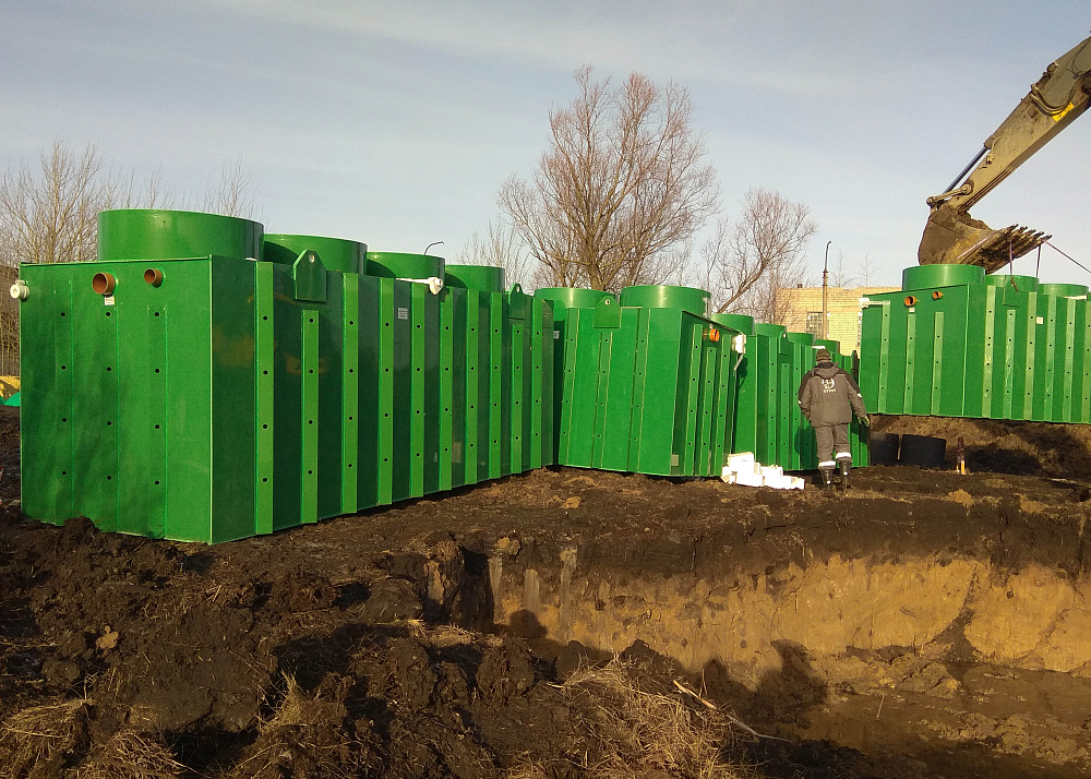 Хозяйственно-бытовой сток - 200м3 в сутки, коммунальные очистные сооружения поселка, п. Сапожок, Рязанская обл.